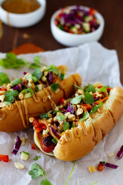 Hot dog vegetariano