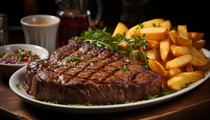 Steak con patatas fritas