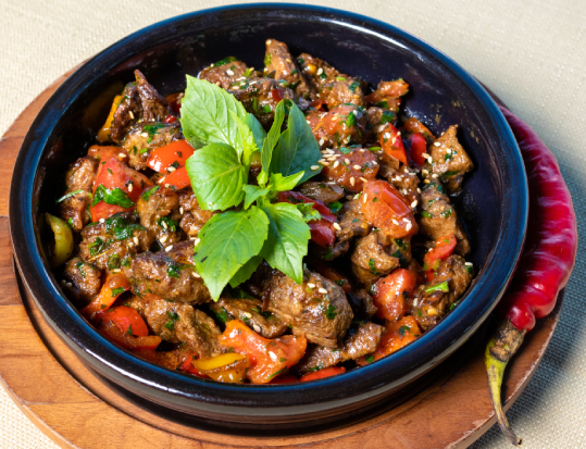 Curry de ternera y verduras